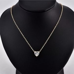 New Fashion Heart Pendant Gold Necklace